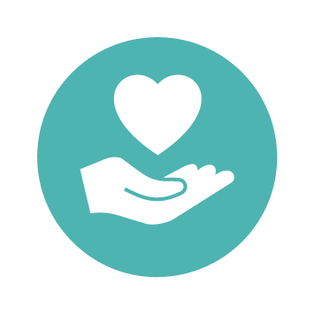 Heart Hand-Teal