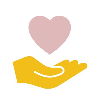 cemplicity hand holding a pink heart icon